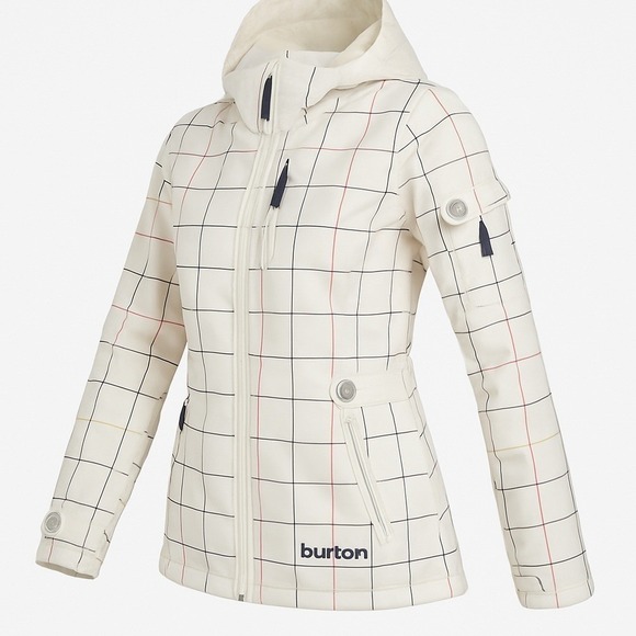 Burton Jackets & Blazers - Burton Women's XS Dryride Ski Snowboard Jacket Cream Grid Y2K